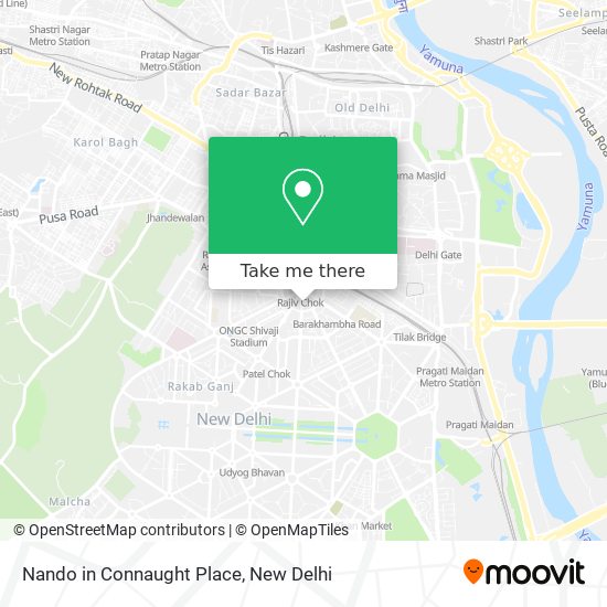 Nando in Connaught Place map