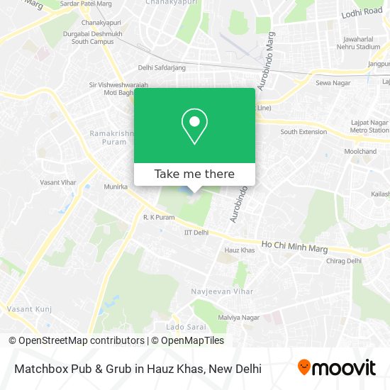Matchbox Pub & Grub in Hauz Khas map