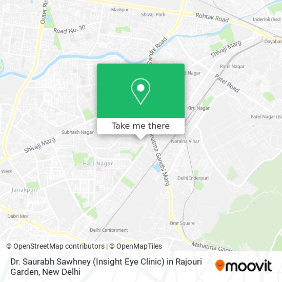 Dr. Saurabh Sawhney (Insight Eye Clinic) in Rajouri Garden map