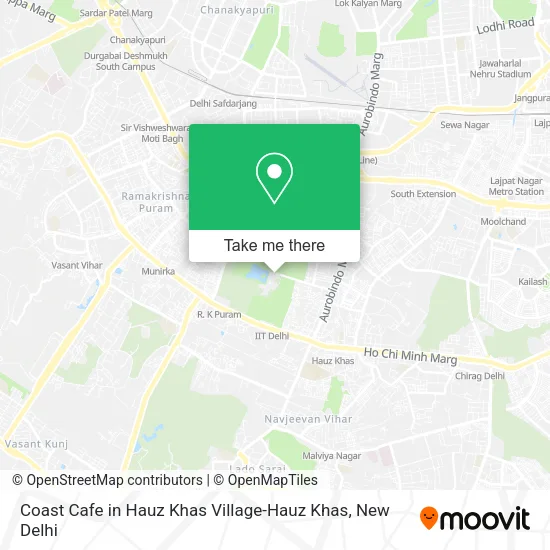 Coast Cafe in Hauz Khas Village-Hauz Khas map