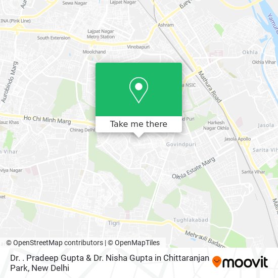 Dr. . Pradeep Gupta & Dr. Nisha Gupta in Chittaranjan Park map