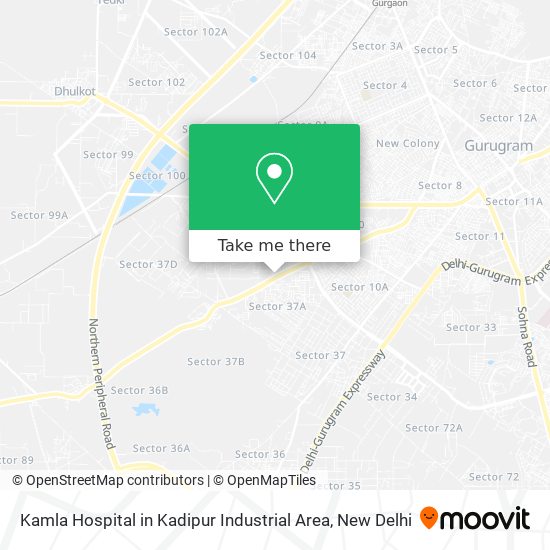 Kamla Hospital in Kadipur Industrial Area map