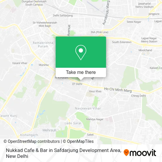 Nukkad Cafe & Bar in Safdarjung Development Area map