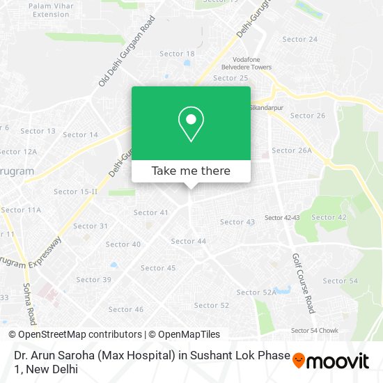Dr. Arun Saroha (Max Hospital) in Sushant Lok Phase 1 map