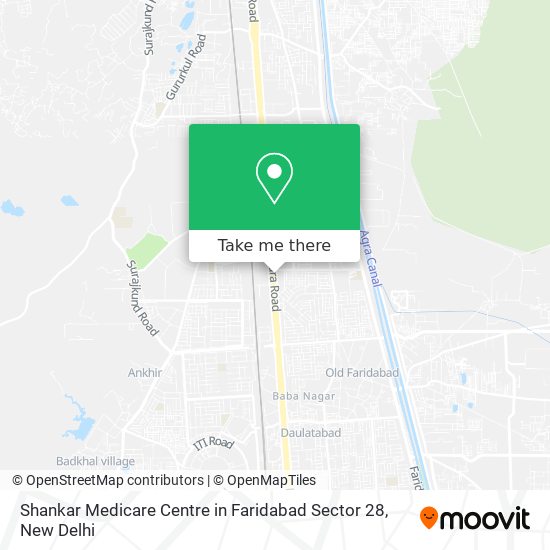Shankar Medicare Centre in Faridabad Sector 28 map