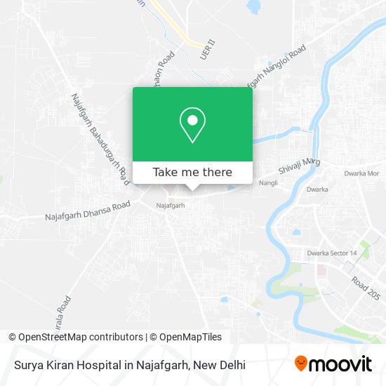 Surya Kiran Hospital in Najafgarh map