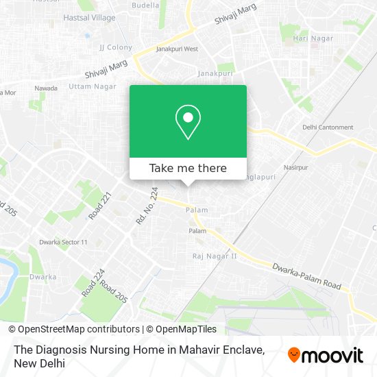 The Diagnosis Nursing Home in Mahavir Enclave map
