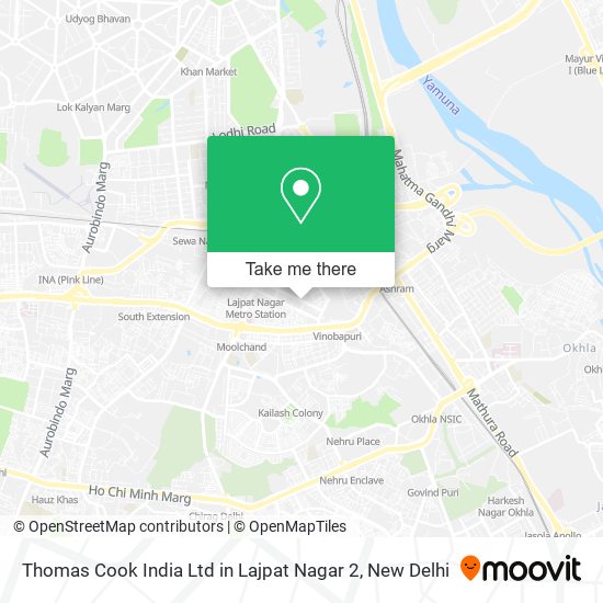 Thomas Cook India Ltd in Lajpat Nagar 2 map