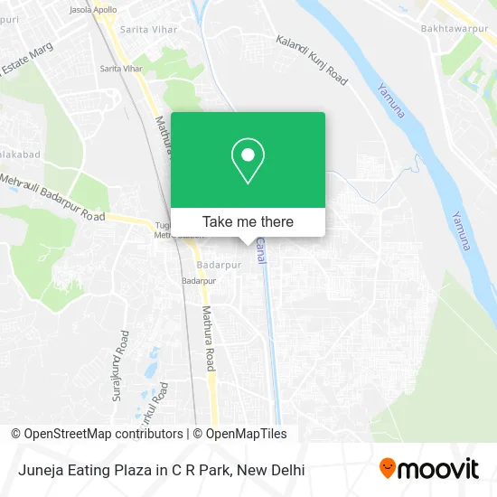 Juneja Eating Plaza in C R Park map