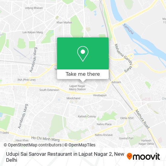 Udupi Sai Sarovar Restaurant in Lajpat Nagar 2 map