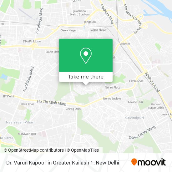 Dr. Varun Kapoor in Greater Kailash 1 map
