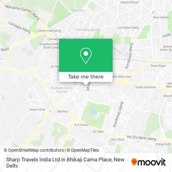 Sharp Travels India Ltd in Bhikaji Cama Place map