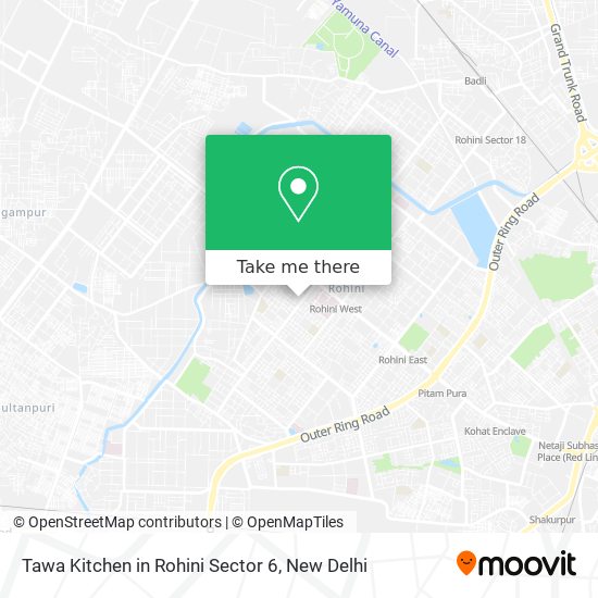 Tawa Kitchen in Rohini Sector 6 map