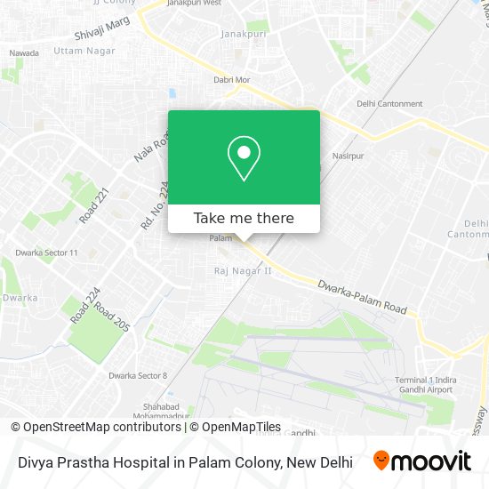 Divya Prastha Hospital in Palam Colony map