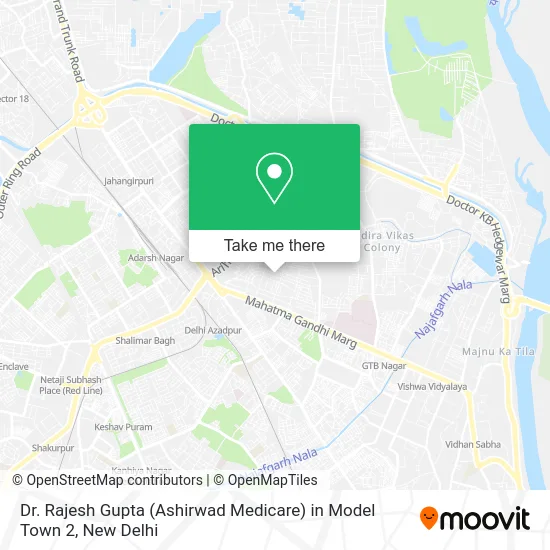 Dr. Rajesh Gupta (Ashirwad Medicare) in Model Town 2 map