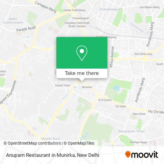 Anupam Restaurant in Munirka map