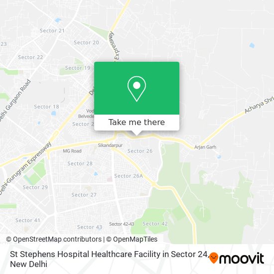 St Stephens Hospital Healthcare Facility in Sector 24 map