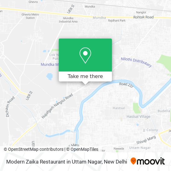 Modern Zaika Restaurant in Uttam Nagar map
