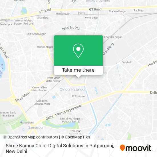 Shree Kamna Color Digital Solutions in Patparganj map
