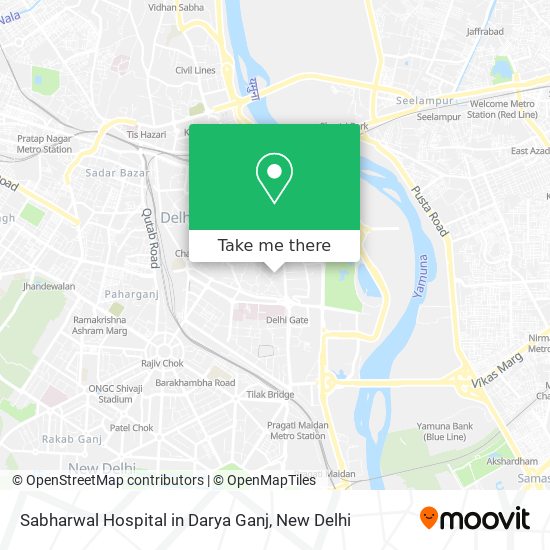 Sabharwal Hospital in Darya Ganj map