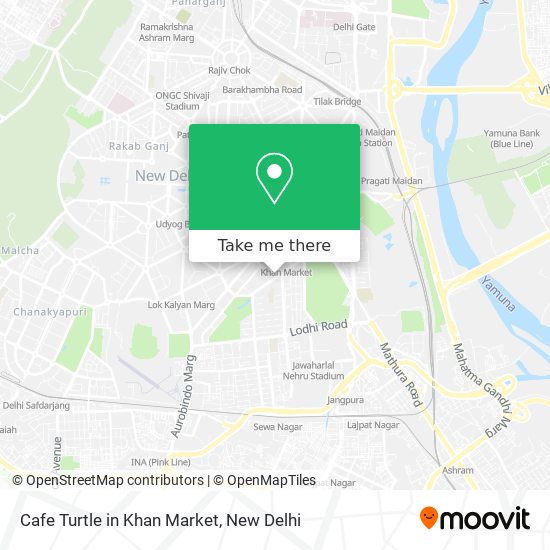 Cafe Turtle in Khan Market map