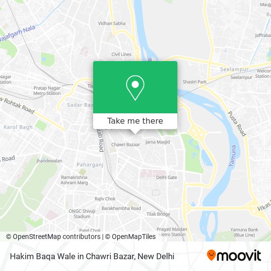 Hakim Baqa Wale in Chawri Bazar map