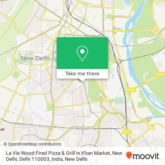 La Vie Wood Fired Pizza & Grill in Khan Market, New Delhi, Delhi 110003, India map