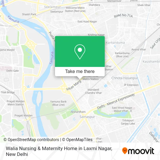Walia Nursing & Maternity Home in Laxmi Nagar map