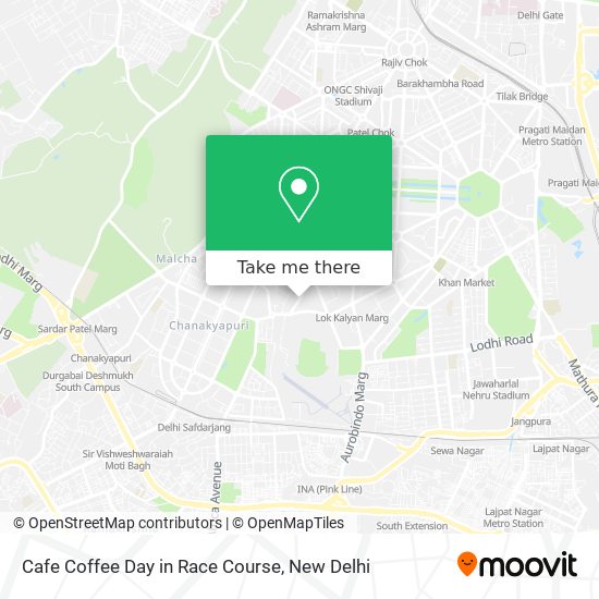Cafe Coffee Day in Race Course map