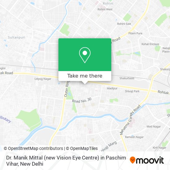 Dr. Manik Mittal (new Vision Eye Centre) in Paschim Vihar map