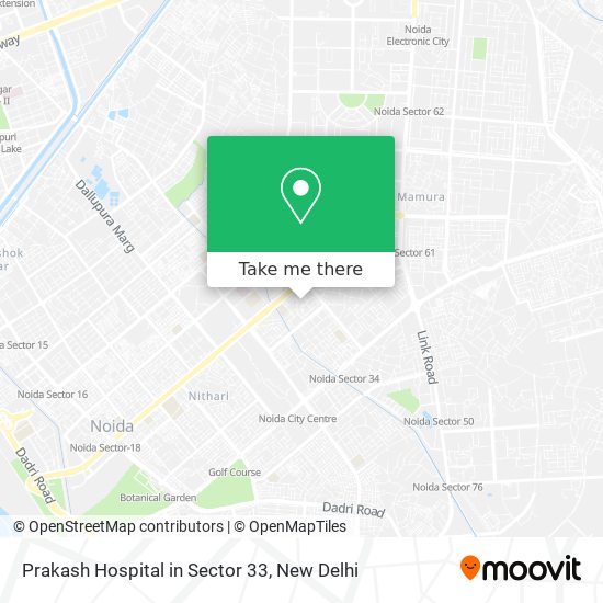 Prakash Hospital in Sector 33 map