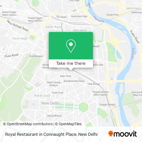 Royal Restaurant in Connaught Place map