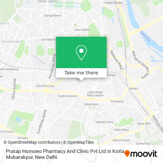 Pratap Homoeo Pharmacy And Clinic Pvt Ltd in Kotla Mubarakpur map