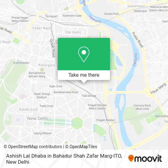 Ashish Lal Dhaba in Bahadur Shah Zafar Marg-ITO map