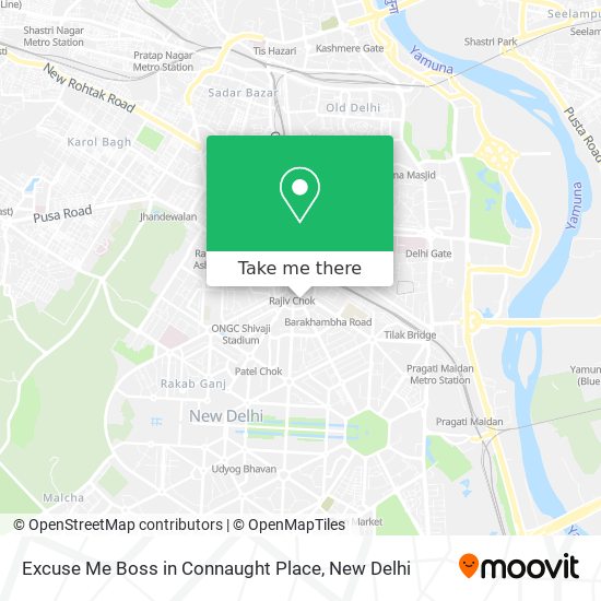 Excuse Me Boss in Connaught Place map
