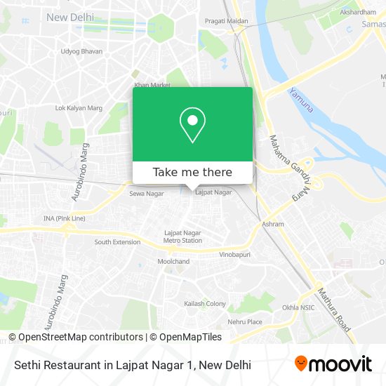 Sethi Restaurant in Lajpat Nagar 1 map