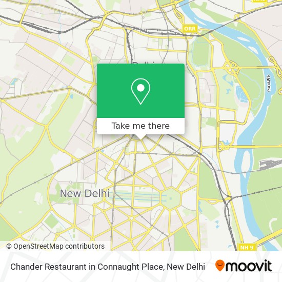 Chander Restaurant in Connaught Place map