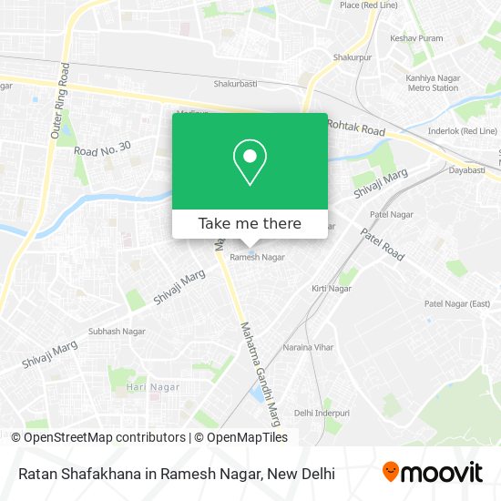 Ratan Shafakhana in Ramesh Nagar map