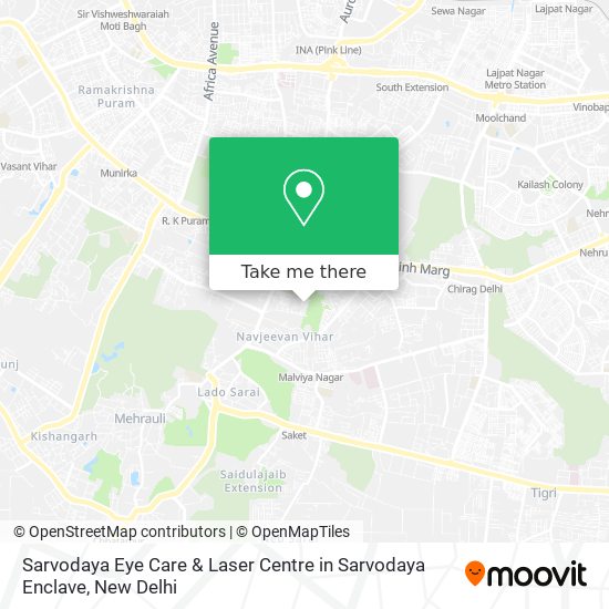 Sarvodaya Eye Care & Laser Centre in Sarvodaya Enclave map