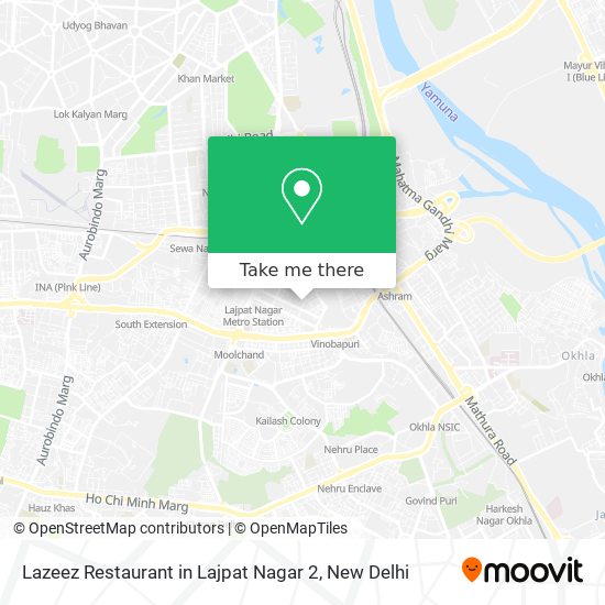 Lazeez Restaurant in Lajpat Nagar 2 map