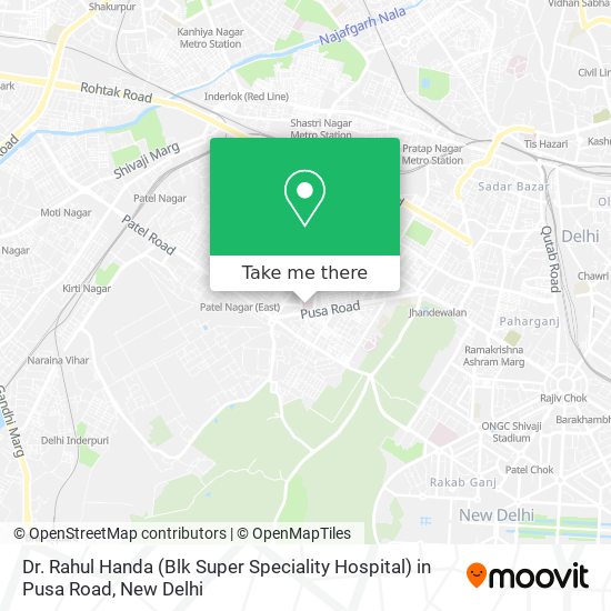 Dr. Rahul Handa (Blk Super Speciality Hospital) in Pusa Road map