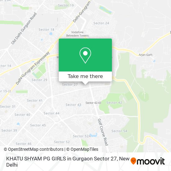 KHATU SHYAM PG GIRLS in Gurgaon Sector 27 map