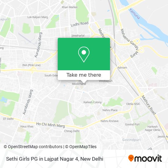 Sethi Girls PG in Lajpat Nagar 4 map