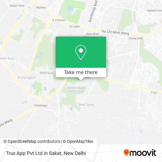 Trux App Pvt Ltd in Saket map