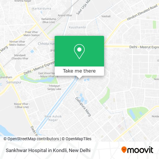 Sankhwar Hospital in Kondli map