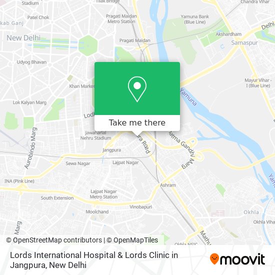 Lords International Hospital & Lords Clinic in Jangpura map