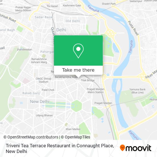 Triveni Tea Terrace Restaurant in Connaught Place map