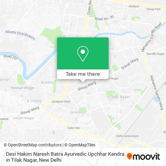 Desi Hakim Naresh Batra Ayurvedic Upchhar Kendra in Tilak Nagar map
