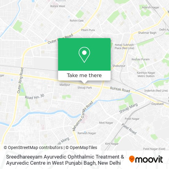 Sreedhareeyam Ayurvedic Ophthalmic Treatment & Ayurvedic Centre in West Punjabi Bagh map