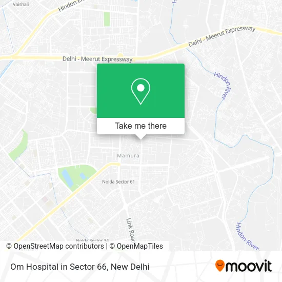 Om Hospital in Sector 66 map